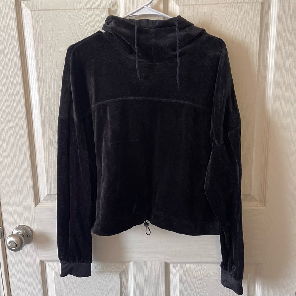 Flirtitude black velour hoodie
